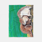 Otter Best Friends Painting Fleecedecke (Vorderseite)