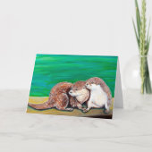 Otter Best Friends Painting Karte (Vorderseite)