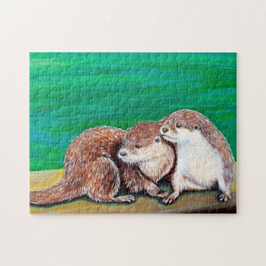 Otter Best Friends Painting Puzzle (Horizontal)