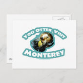 Otter Besuch Monterey Postkarte (Vorne/Hinten)