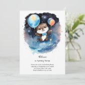 Otter Birthday Einladung (Stehend Vorderseite)