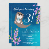 Otter Birthday Einladung (Vorne/Hinten)