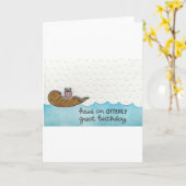 Otter Birthday Karte (Gelbe Blume)
