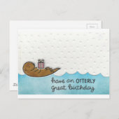 Otter Birthday Postkarte (Vorne/Hinten)