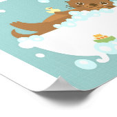 Otter Blase Bath Poster drucken (Ecke)