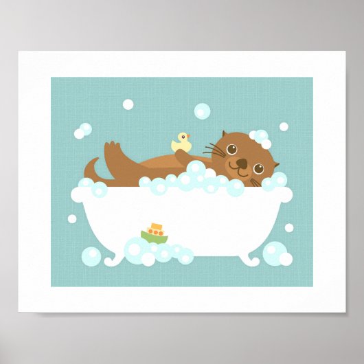 Otter Blase Bath Poster drucken (Vorne)