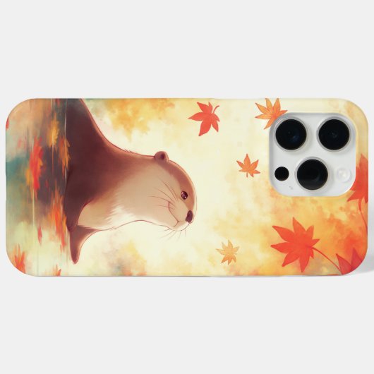 Otter Blick unter Fallende Blätter Case-Mate iPhone Hülle (Rückseite (Horizontal))