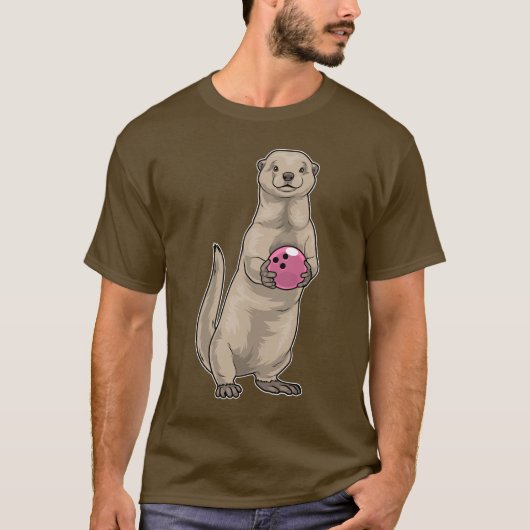 Otter Bowling Bowling T-Shirt (Vorderseite)