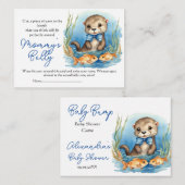 Otter Boy Baby Bump Game Guess Mama Bauchgröße Begleitkarte (Vorne/Hinten)