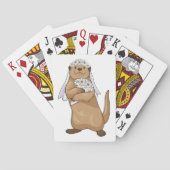 Otter Bride Blume Wedding Spielkarten (Rückseite)