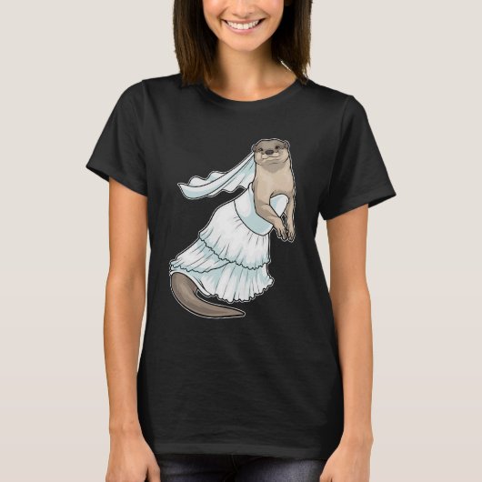 Otter Bride Dress Wedding T-Shirt (Vorderseite)