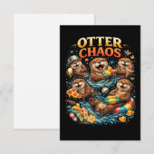 Otter Chaos Dankeskarte (Vorne/Hinten)
