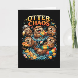 Otter-Chaos Feiertagskarte