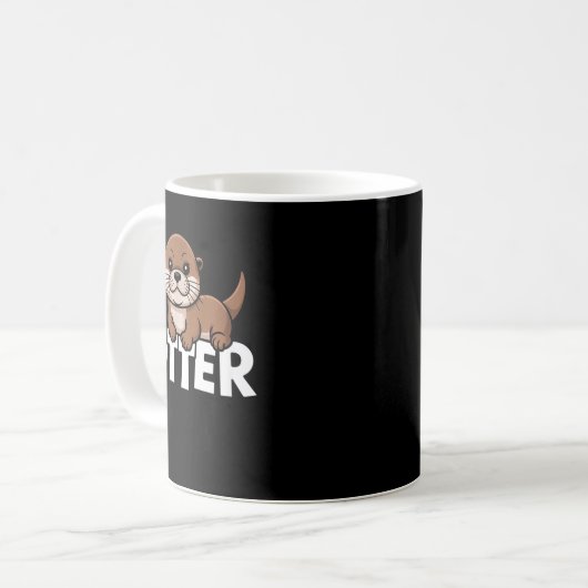 Otter Chaos Funny Animal Lover Cute Pun Sayings Qu Kaffeetasse (Vorderseite Links)
