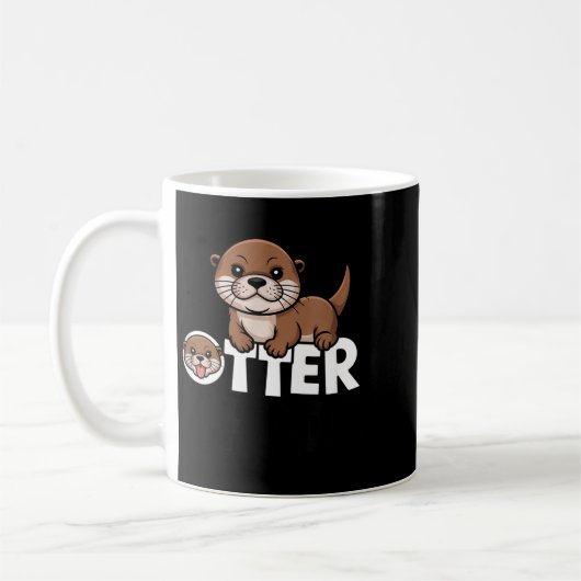 Otter Chaos Funny Animal Lover Cute Pun Sayings Qu Kaffeetasse (Links)