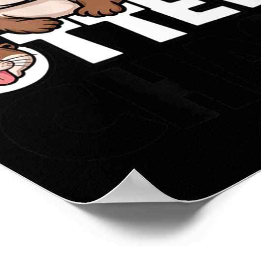 Otter Chaos Funny Animal Lover Cute Pun Sayings Qu Poster (Ecke)