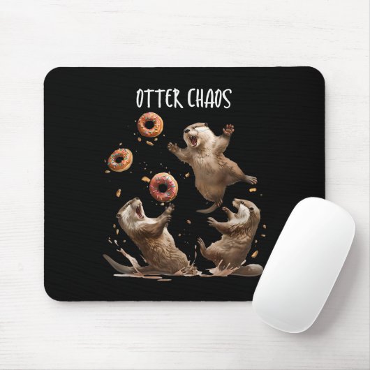Otter Chaos Funny Bagel Kämpfe Sea Otters Puck an  Mousepad (Mit Mouse)