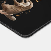 Otter Chaos Funny Bagel Kämpfe Sea Otters Puck an Schreibtischunterlage (Ecke)