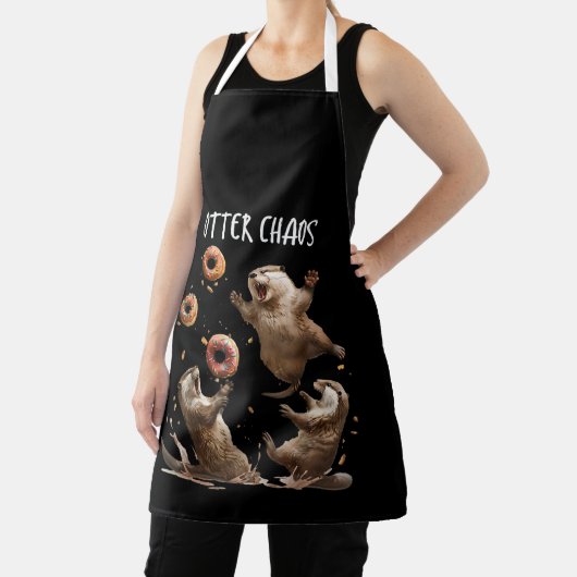 Otter Chaos Funny Bagel Kämpfe Sea Otters Puck an  Schürze (InSitu)