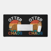 Otter Chaos für Männer Frauen Niedlich Otter Lover Schreibtischunterlage (Tastatur & Maus)