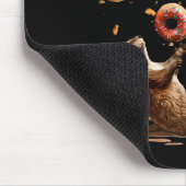 Otter-Chaos Lustiger Bagel-Kampf Seeotter Wortspie Mousepad (Ecke)