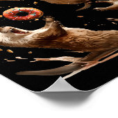 Otter-Chaos Lustiger Bagel-Kampf Seeotter Wortspie Poster (Ecke)