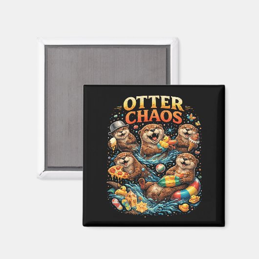 Otter Chaos Magnet (Vorderseite/Rückseite)