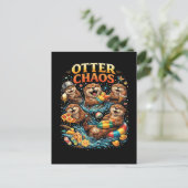 Otter Chaos Postkarte (Stehend Vorderseite)