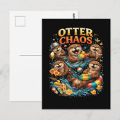 Otter Chaos Postkarte (Vorne/Hinten)