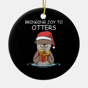 Otter Christmas Funny Weihnachtsgeschenk Keramik Ornament