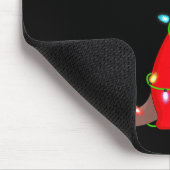 Otter Christmas Lights Santa Costume Cute Animal X Mousepad (Ecke)