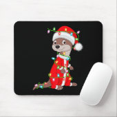 Otter Christmas Lights Santa Costume Cute Animal X Mousepad (Mit Mouse)