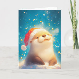 Otter Christmas Spirit Karte