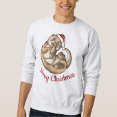 Otter Christmas T - Shirt Sweatshirt (Vorderseite)