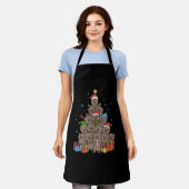 Otter Christmas Tree Funny Christmas Geschenk Schürze (Getragen)