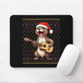 Otter Christmas Ugly Shirts Otter Playing Guitar X Mousepad (Mit Mouse)