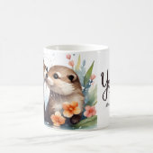 Otter Couple Kissing Together Forever Valentine Kaffeetasse (Mittel)