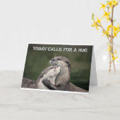 **OTTER COUPLE SAGT GLÜCKLICH BIRTHTAG" KARTE (Gelbe Blume)