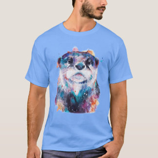 Otter Cute Art girl T-Shirt