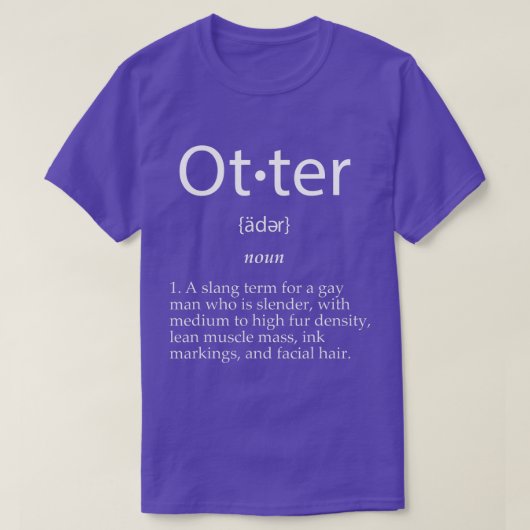 Otter Definition Funny Niedlich Gay Man Gag Gesche T-Shirt (Design vorne)
