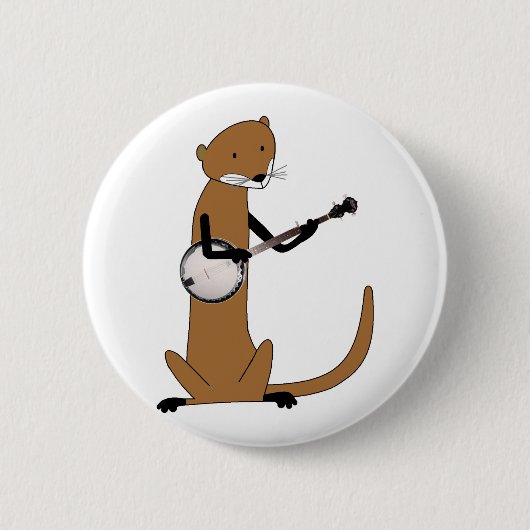 Otter, der das Banjo spielt Button (Vorderseite)