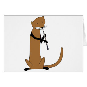Otter, der das Oboe spielt