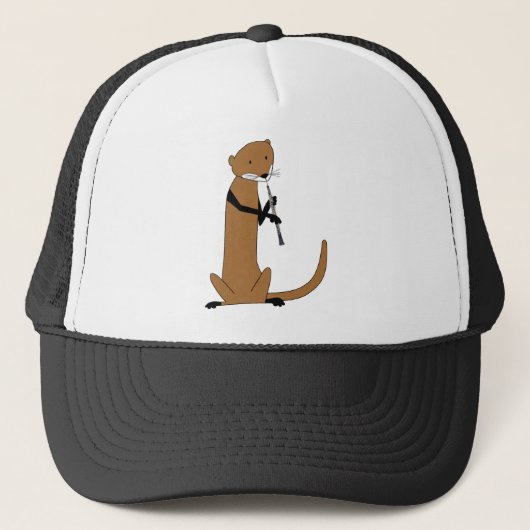 Otter, der das Oboe spielt Truckerkappe (Vorderseite)