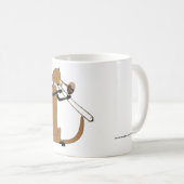 Otter, der den Trombone spielt Kaffeetasse (VorderseiteRechts)