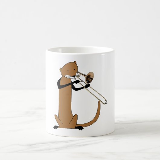 Otter, der den Trombone spielt Kaffeetasse (Mittel)