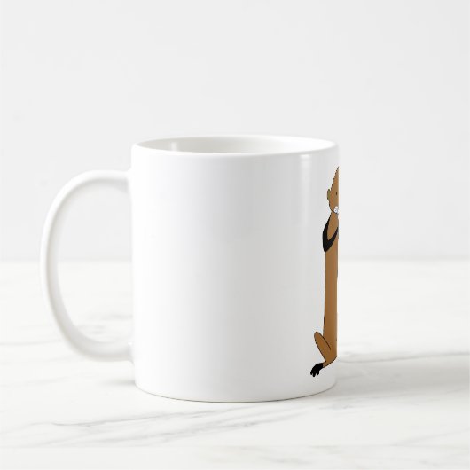 Otter, der den Trombone spielt Kaffeetasse (Links)
