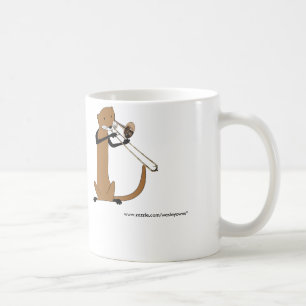 Otter, der den Trombone spielt Kaffeetasse