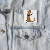 Otter, der die Gitarre spielt Button (Beispiel)
