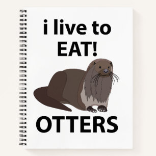 Otter, die ich lustig finde zu essen notizblock