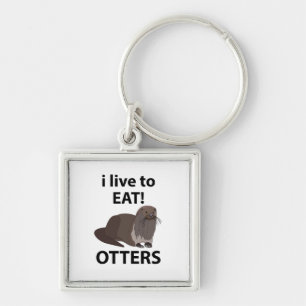 Otter, die ich lustig finde zu essen schlüsselanhänger